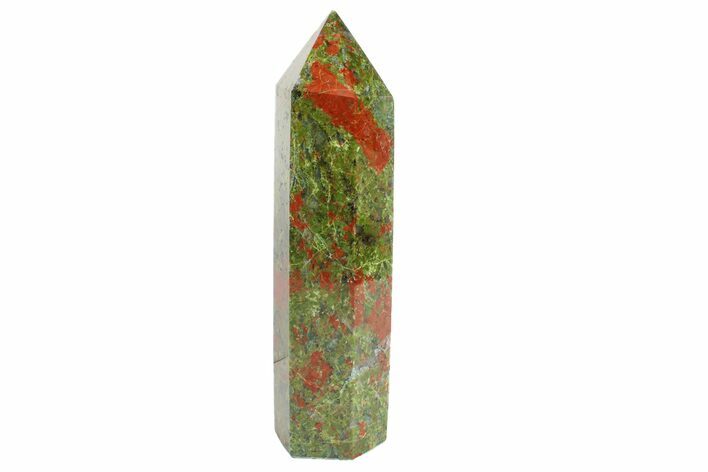 Tall, Polished Unakite Obelisk - South Africa #151894